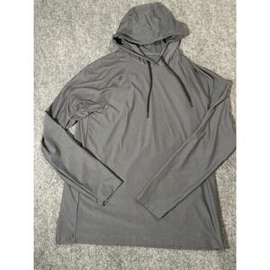 Rhone Hoodie Mens Medium Gray Lightweight Pullover Long Sleeve Athletic Gym